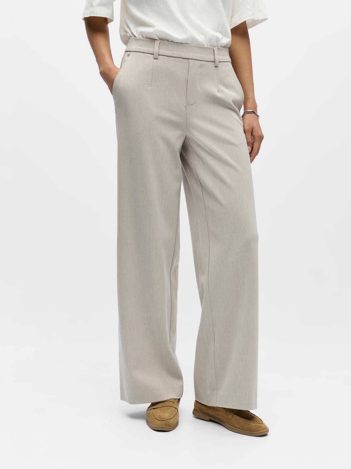 OBJLISA Trousers - Humus - VERO MODA & VILA Bergvik